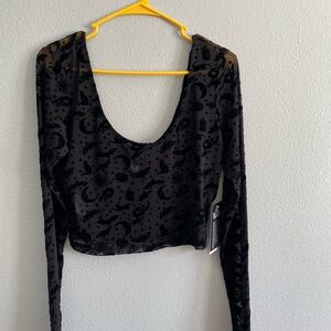 Collectif Magically Spooky Mesh Crop Top